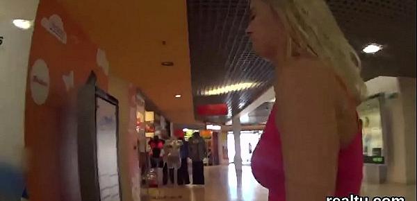  Charming czech sweetie gets seduced in the mall and fucked in pov